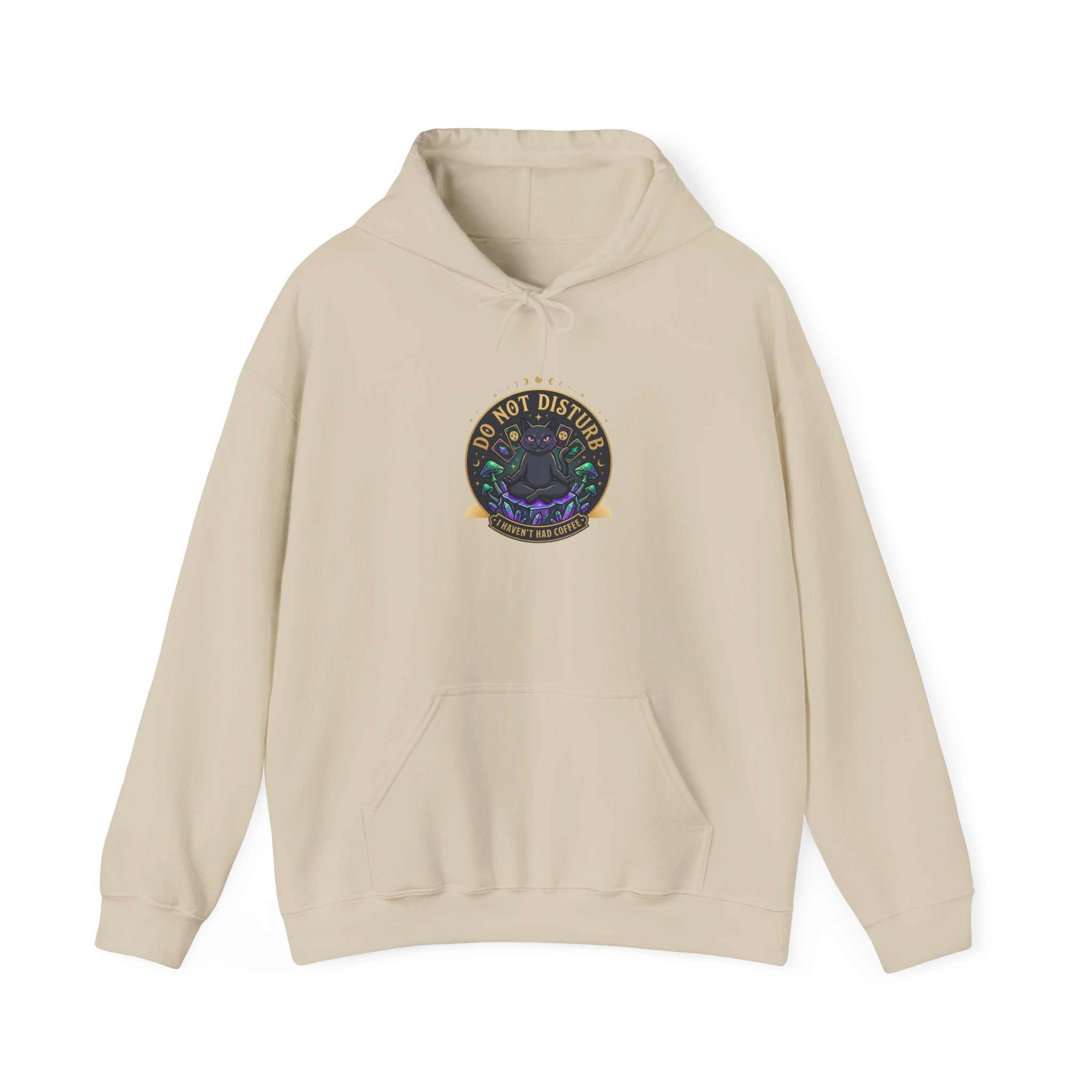 Not Disturbing Cat Crest Hoodie | witchy goblincore, celestial crystals