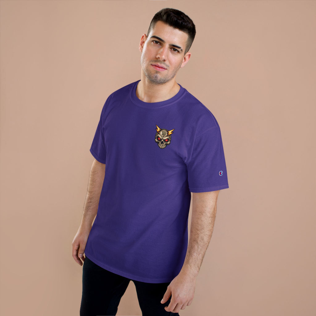 Champion T-Shirt — "I’ll Let You Know When It’s Clear" Gamer Skull Back Print