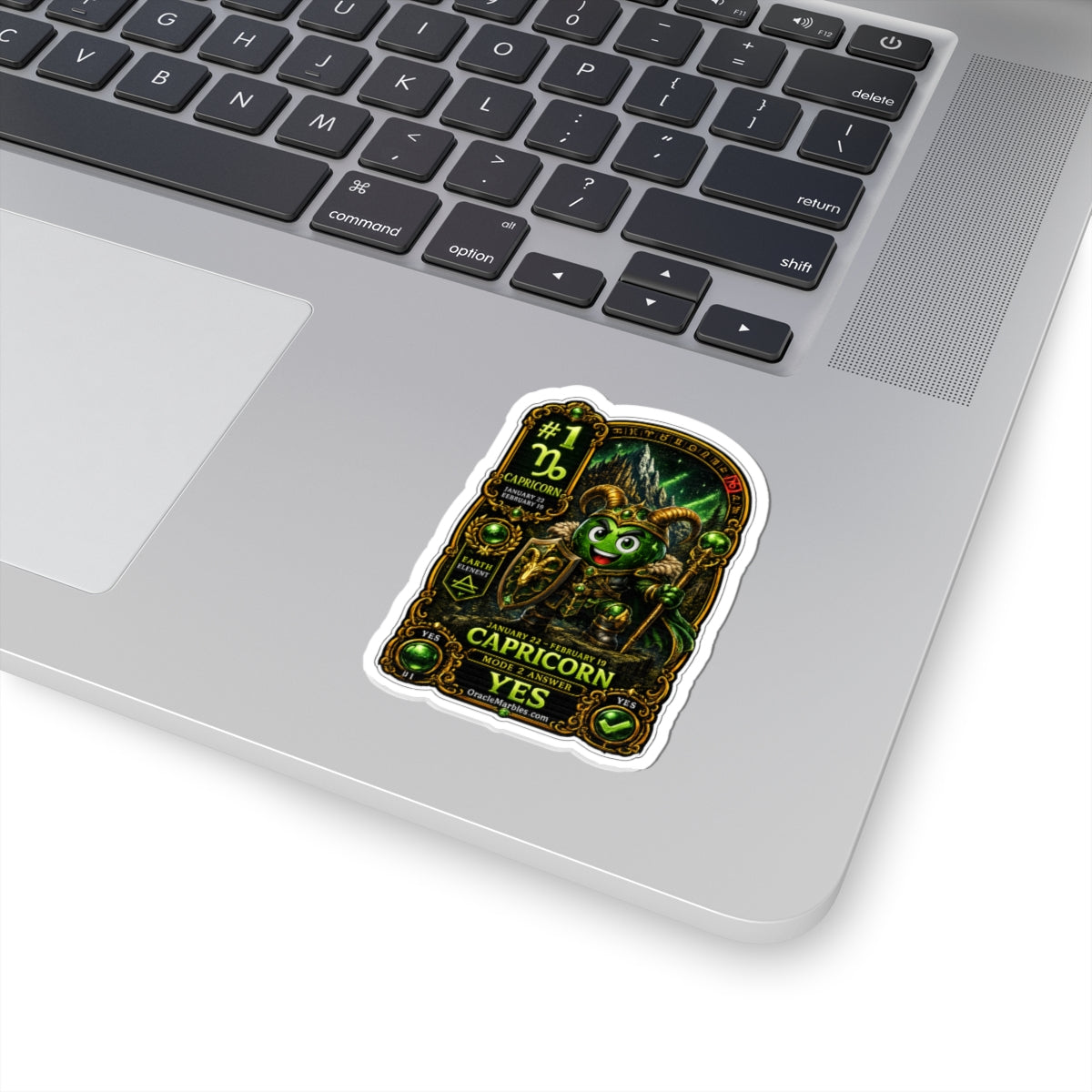 Capricorn Zodiac Sticker — 'Capricorn Yes' Kiss-Cut Astrology Decal
