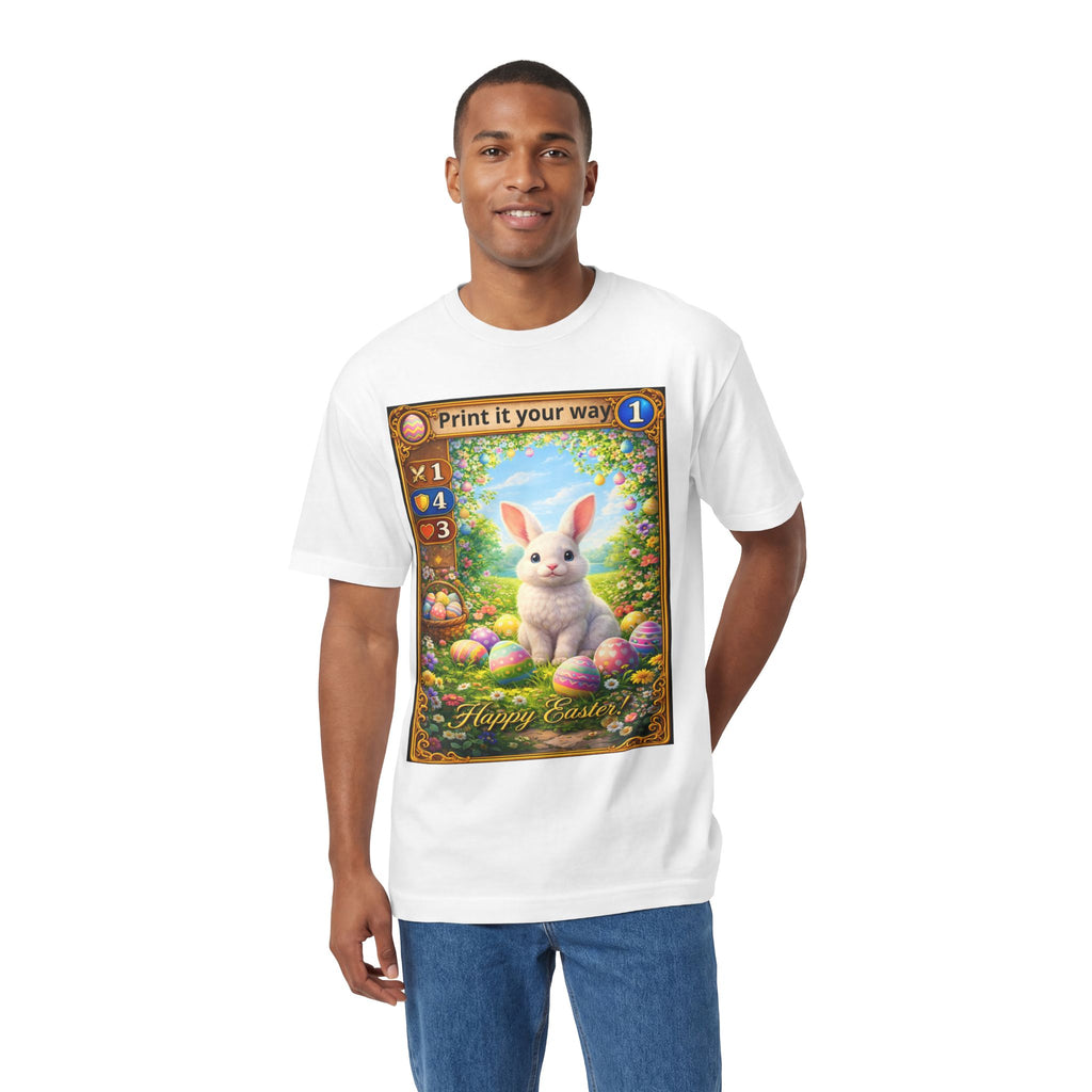 Easter Bunny Card Tee — "Happy Easter" Graphic T-Shirt