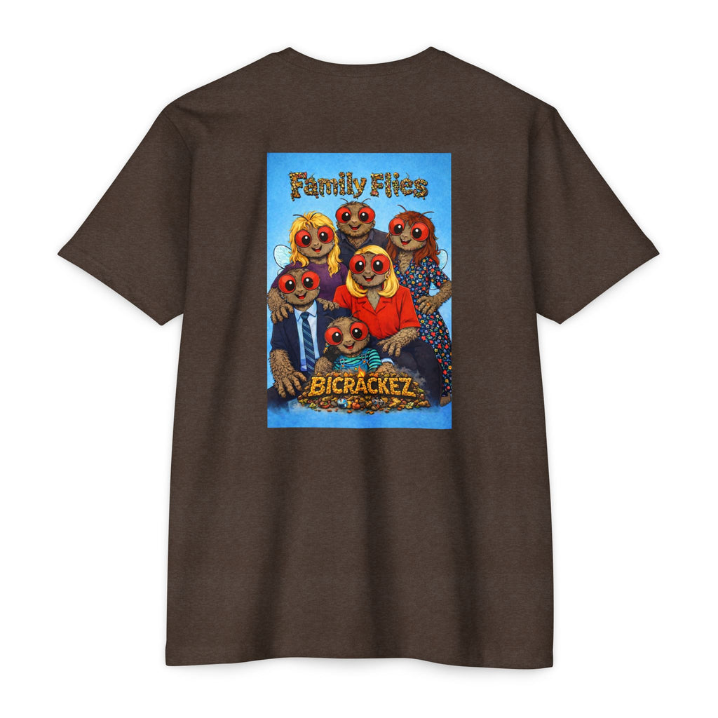 Family Flies Graphic T-Shirt — "Bicracketz" Retro Cartoon Tee