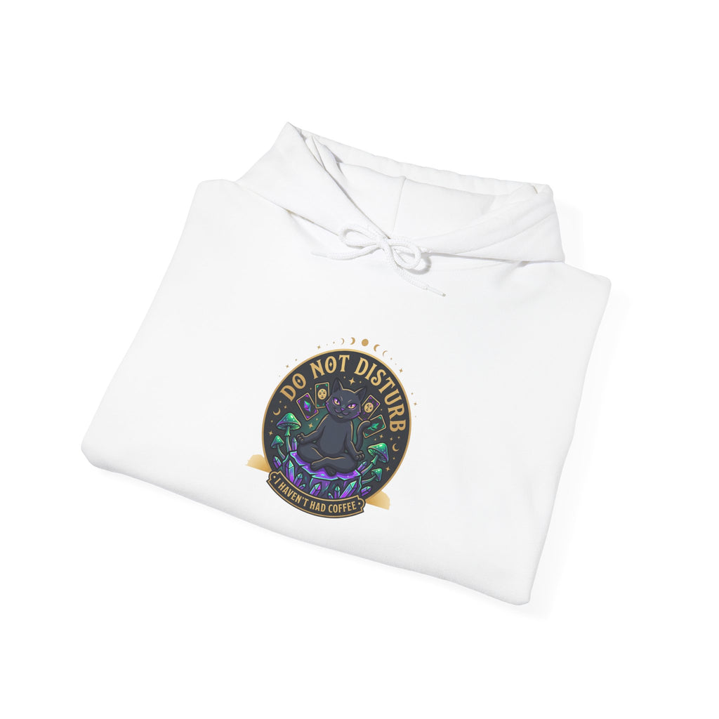 Not Disturbing Cat Crest Hoodie | witchy goblincore, celestial crystals