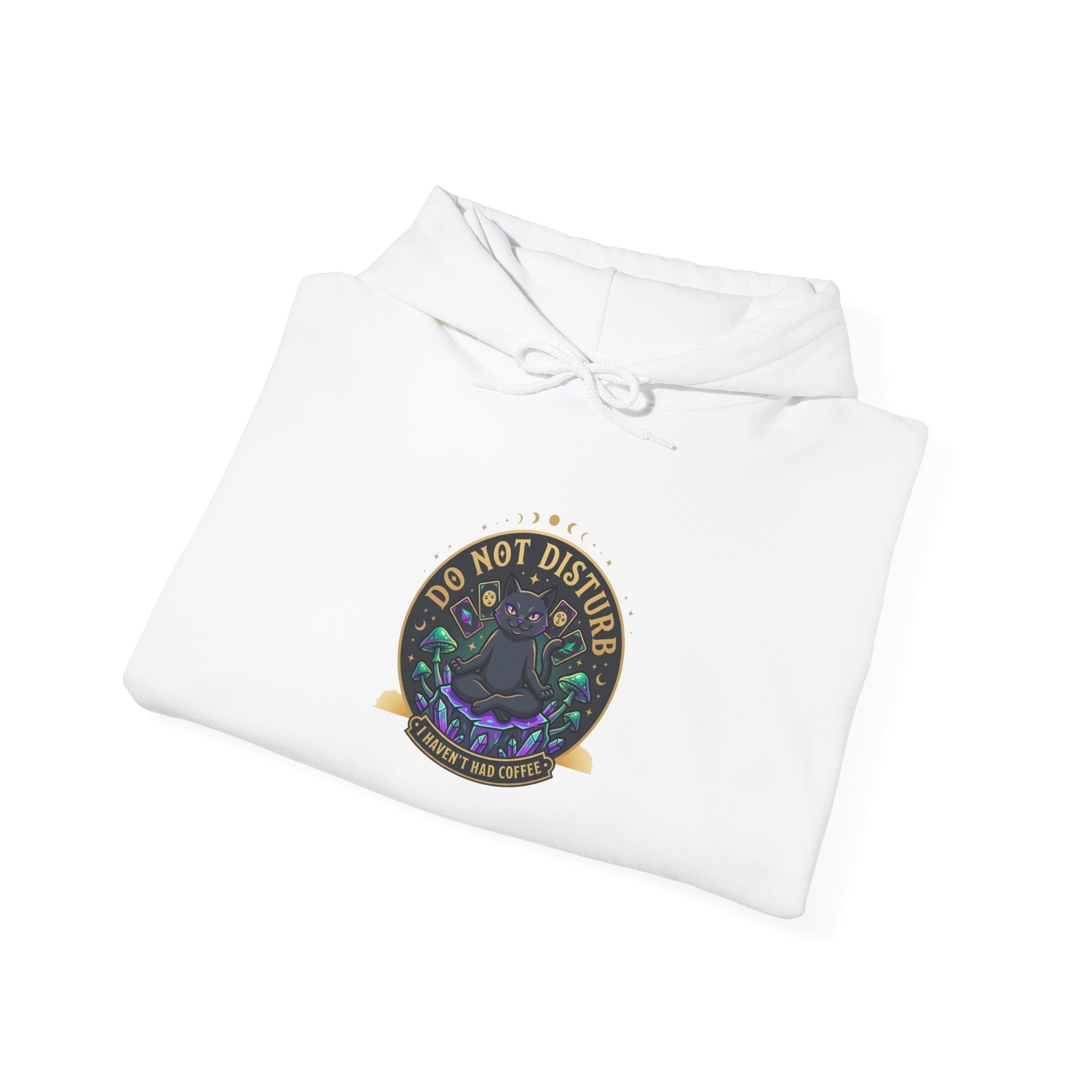 Not Disturbing Cat Crest Hoodie | witchy goblincore, celestial crystals