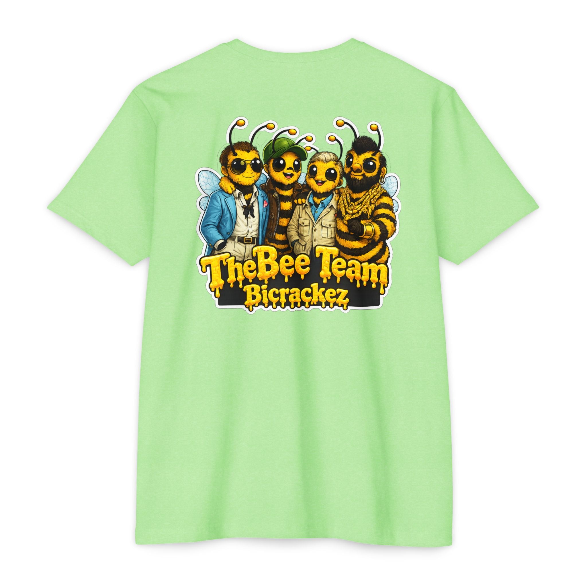 Bee Team Graphic T-Shirt — 'The Bee Team Bcrackez' Cartoon Logo Tee