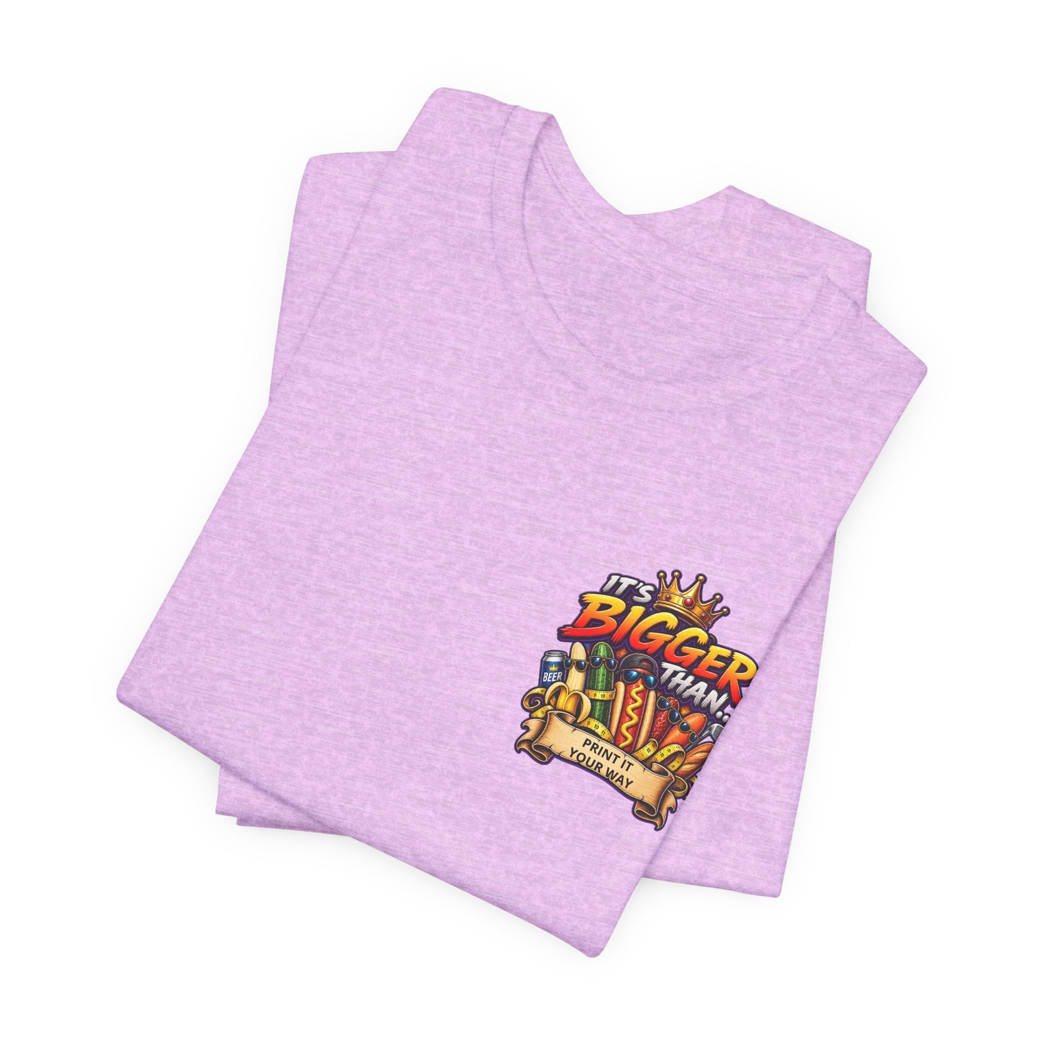 T-Shirt — "It's Bigger Than..." Retro Hot Dog & Snacks Graphic Tee