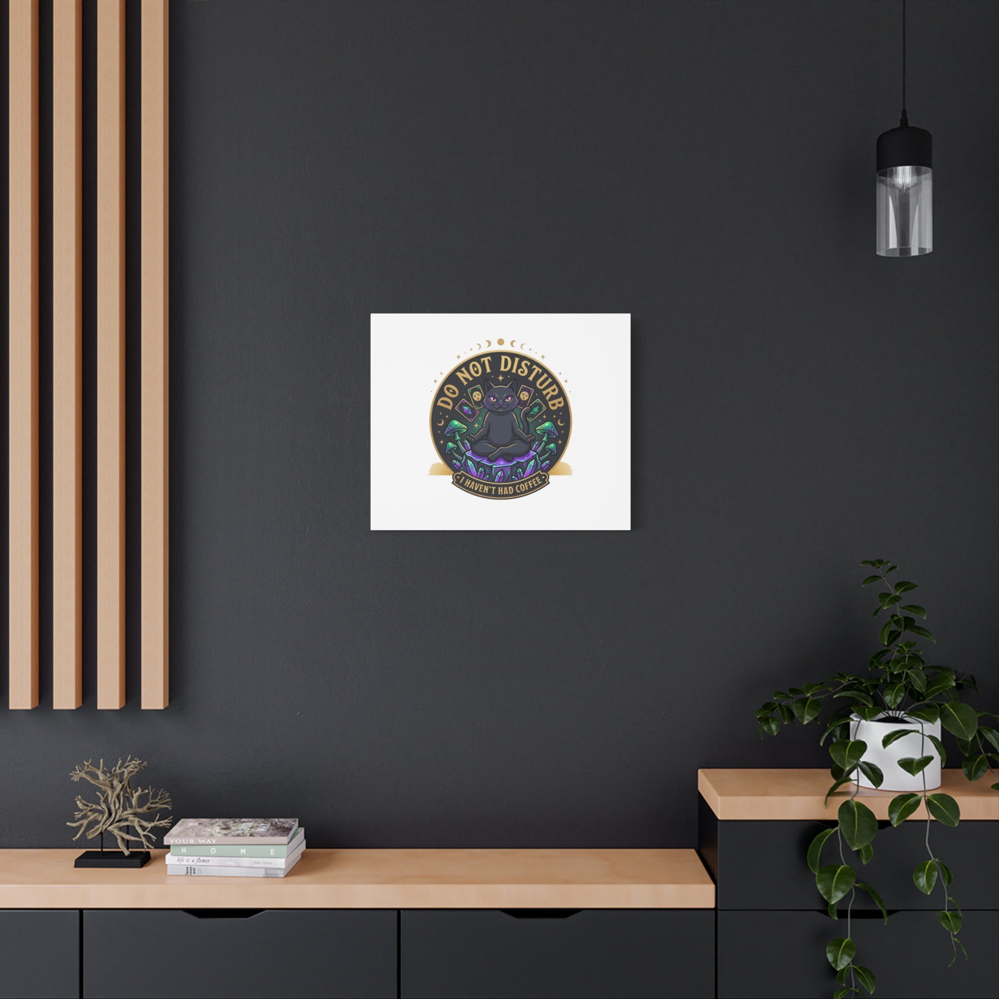 Do Not Disturb Cat Meditation Matte Canvas | witchy, goblincore