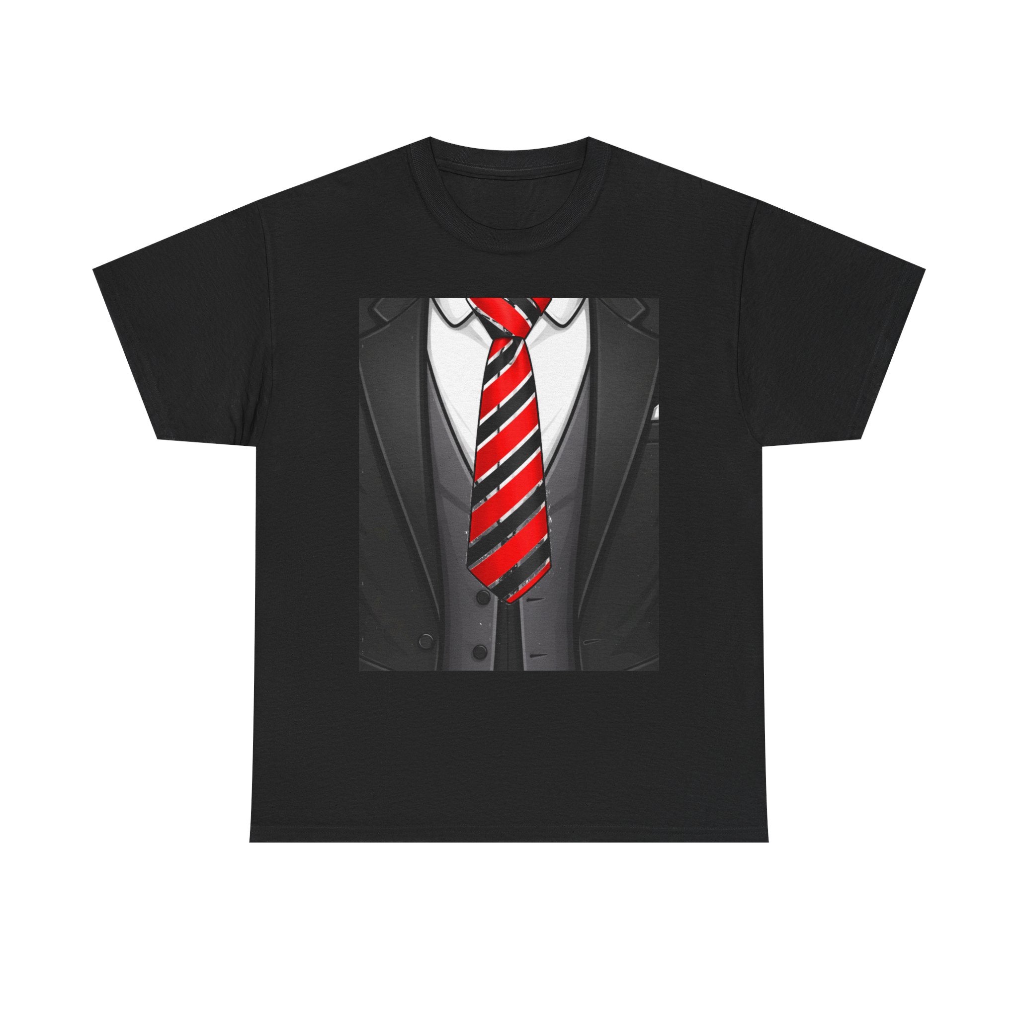 Suit & Red Striped Tie Graphic Tee