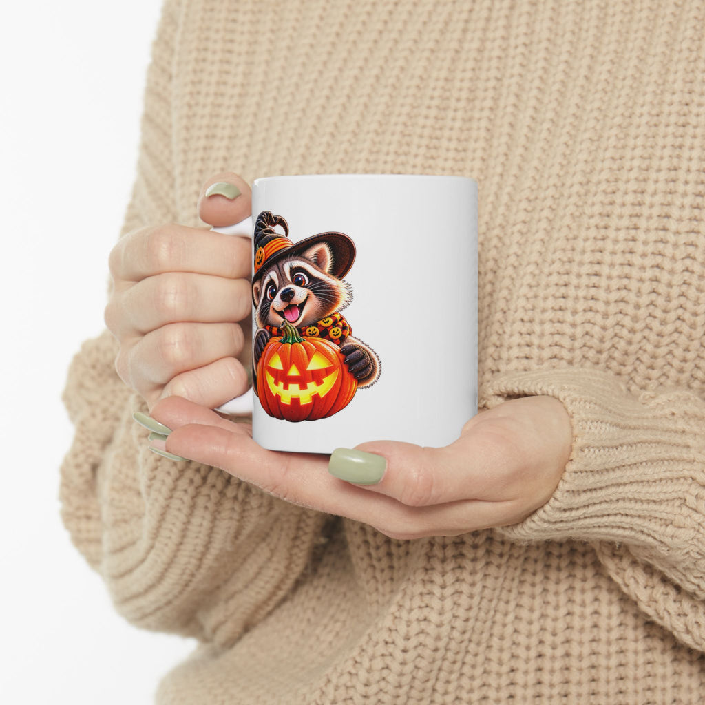 🎃 Halloween Raccoon Coffee Ceramic Mug (11oz, 15oz)