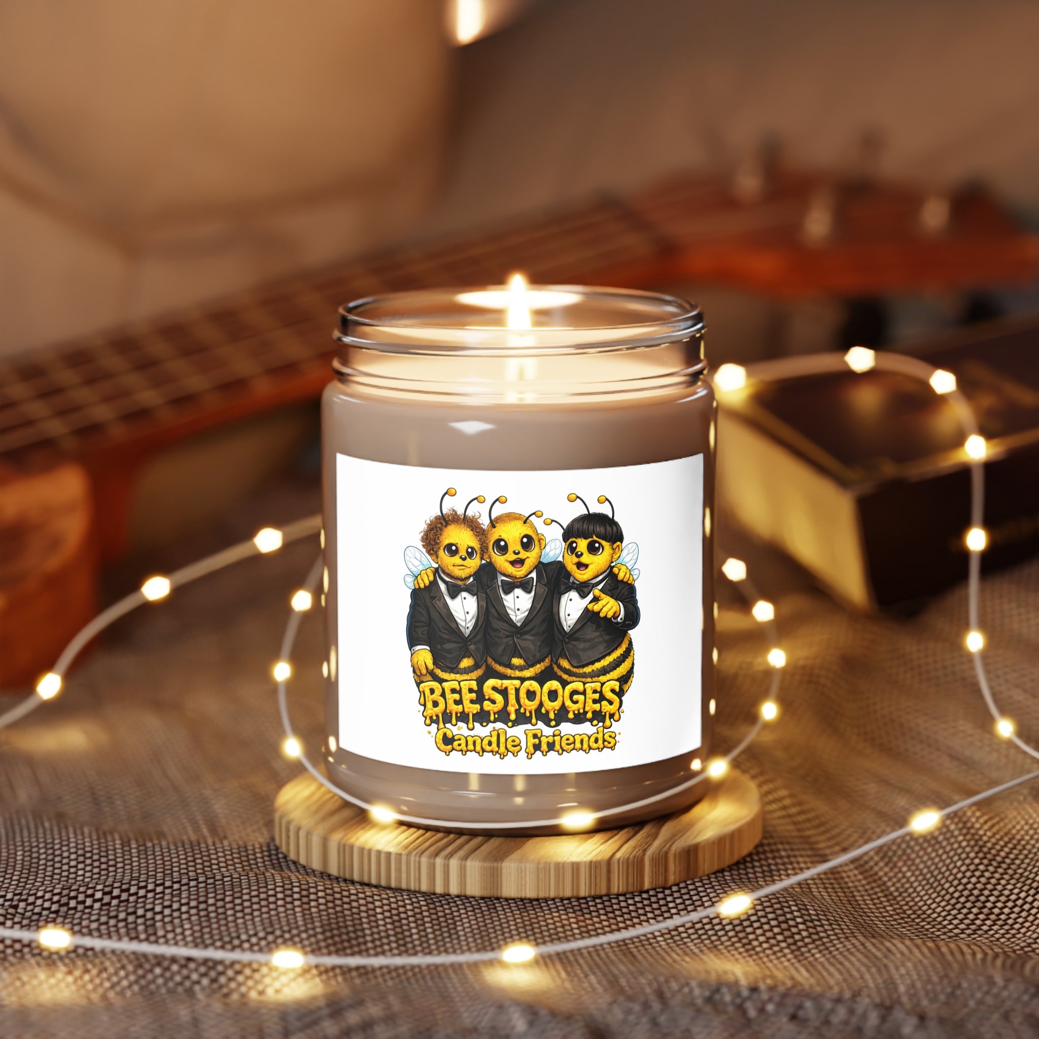 Bee Stooges Scented Soy Candle (9oz) — Novelty Bee Friends Jar Candle
