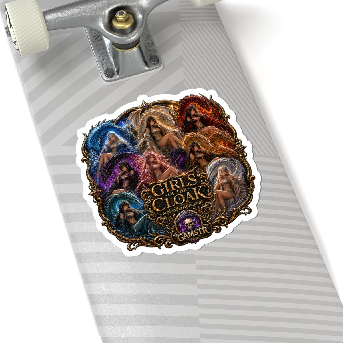 Girls of the Cloak Sticker — Fantasy Women Cloak Art Kiss-Cut Sticker