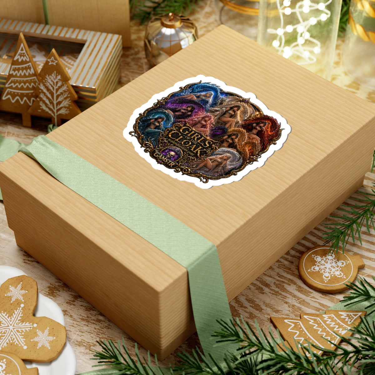 Girls of the Cloak Sticker — Fantasy Women Cloak Art Kiss-Cut Sticker