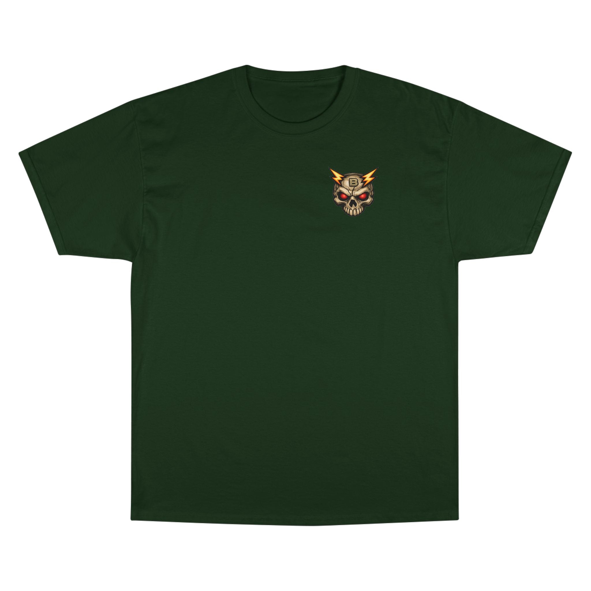 Champion T-Shirt — "I’ll Let You Know When It’s Clear" Gamer Skull Back Print