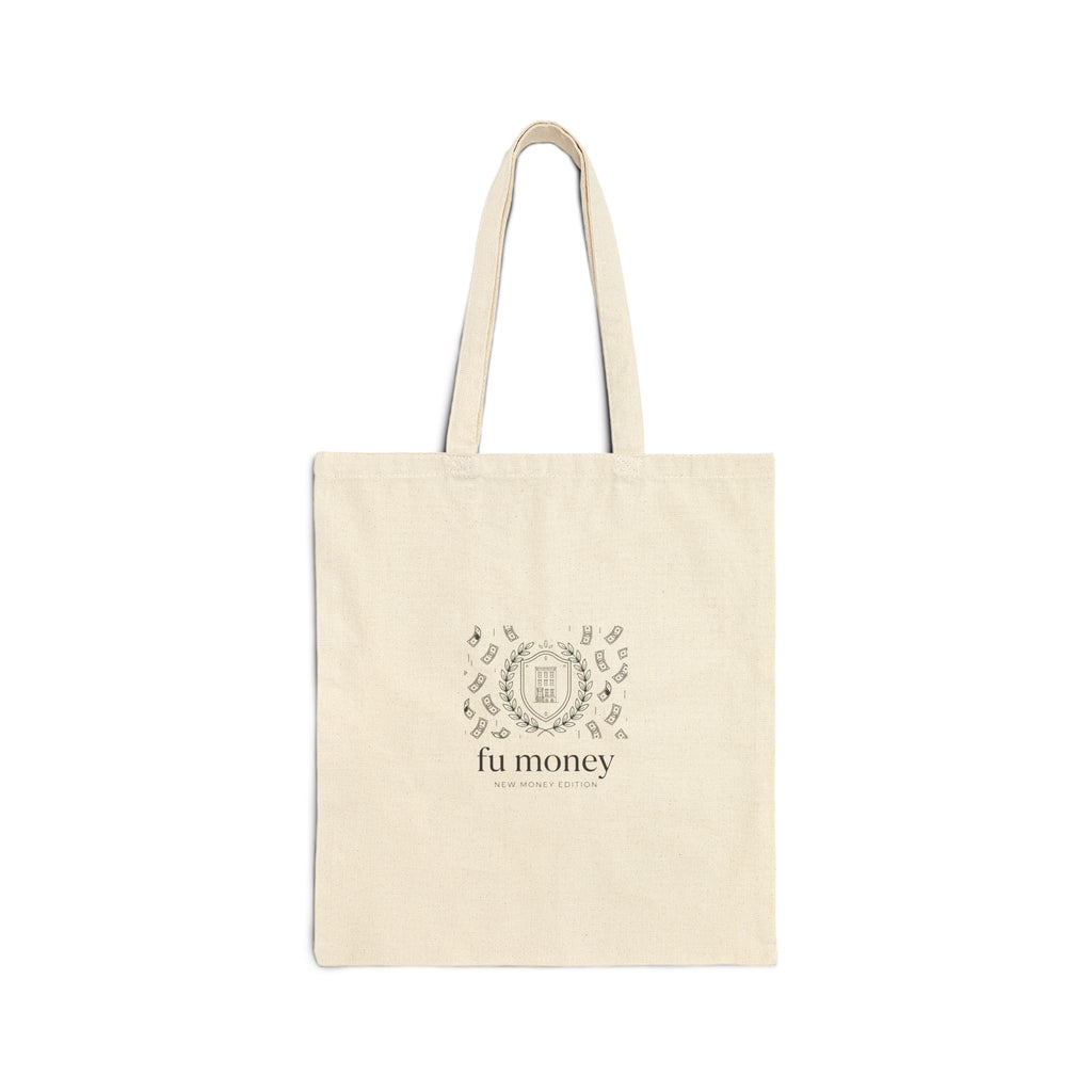 quiet luxury crest Tote | old money minimalist, serif monochrome