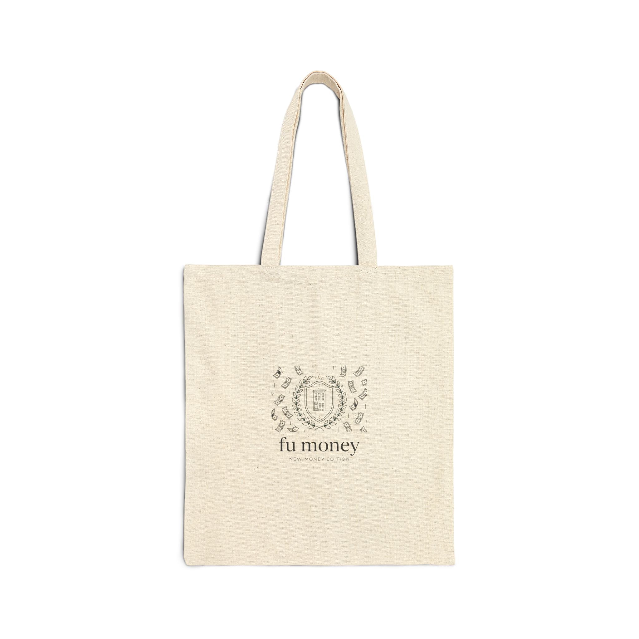 quiet luxury crest Tote | old money minimalist, serif monochrome