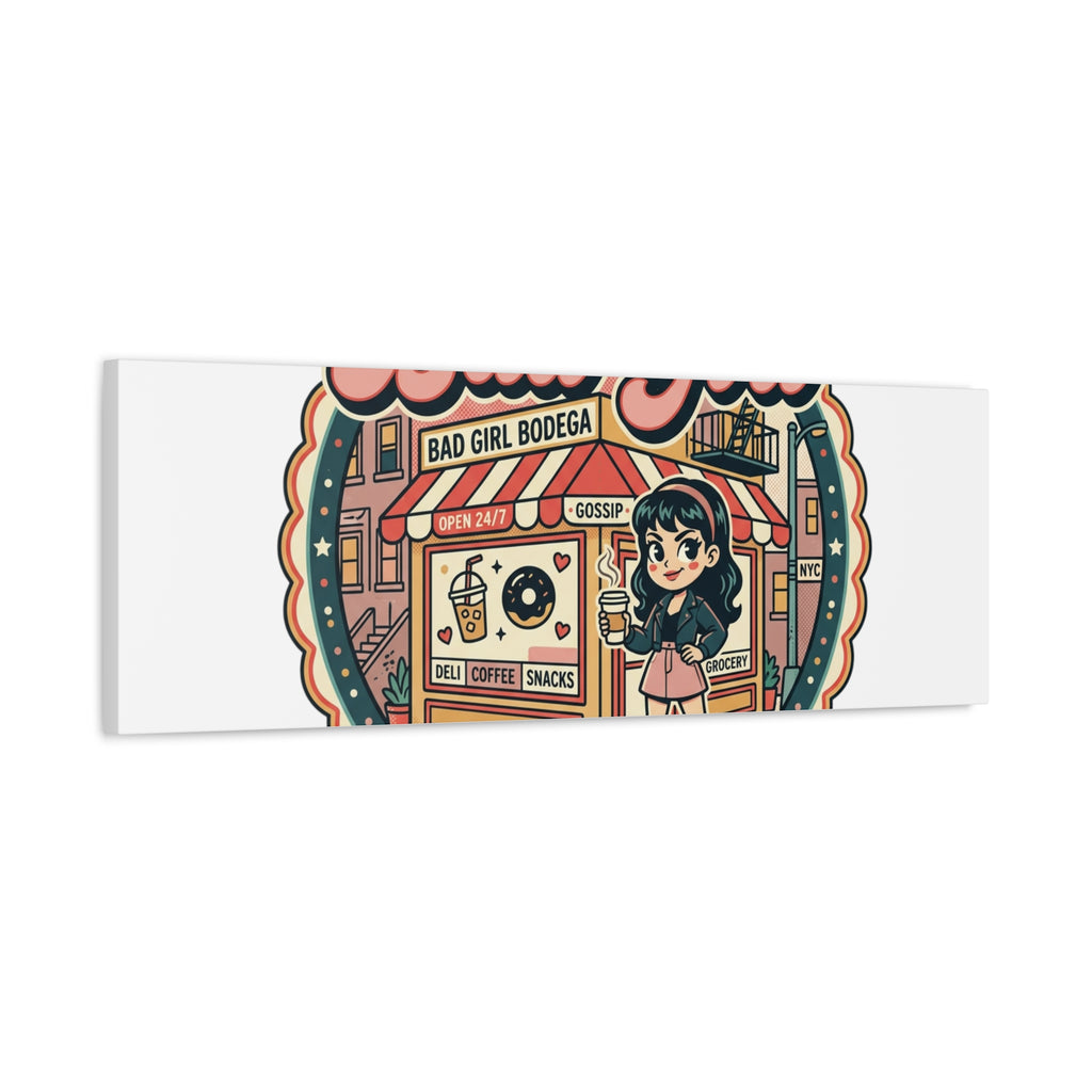 Bad Girl Bodega Canvas Print | Bodega, NYC, Y2K Corner Store Art