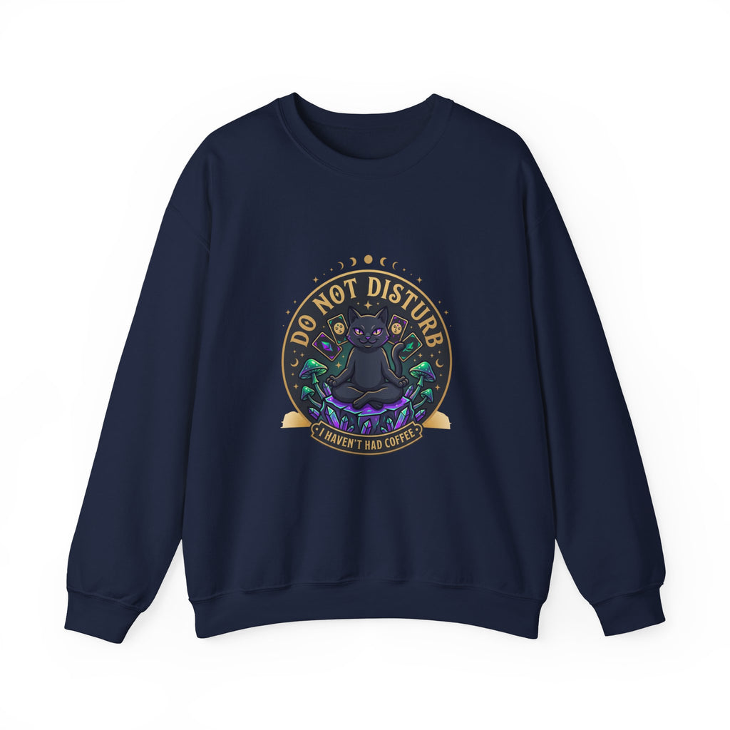 Do Not Disturb Cat Crewneck Sweatshirt | witchy goblincore, chaos energy