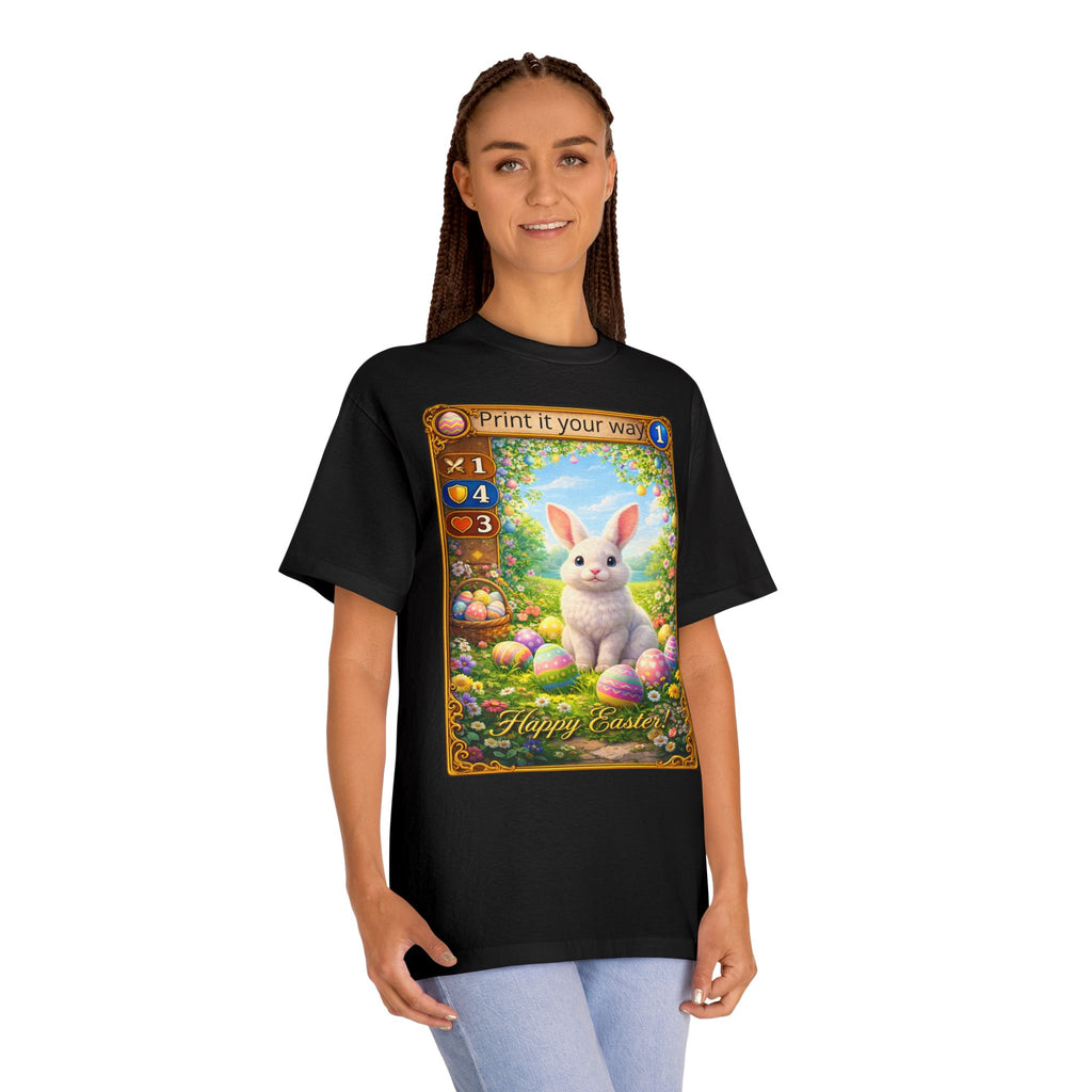Easter Bunny Card Tee — "Happy Easter" Graphic T-Shirt