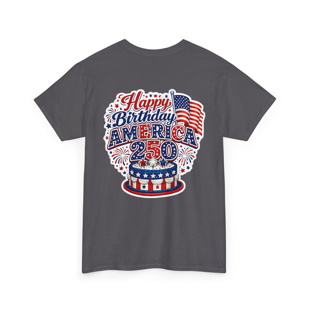 American Flag Hot Air Balloon Tee — "Happy Birthday America 250" Patriotic T-Shirt