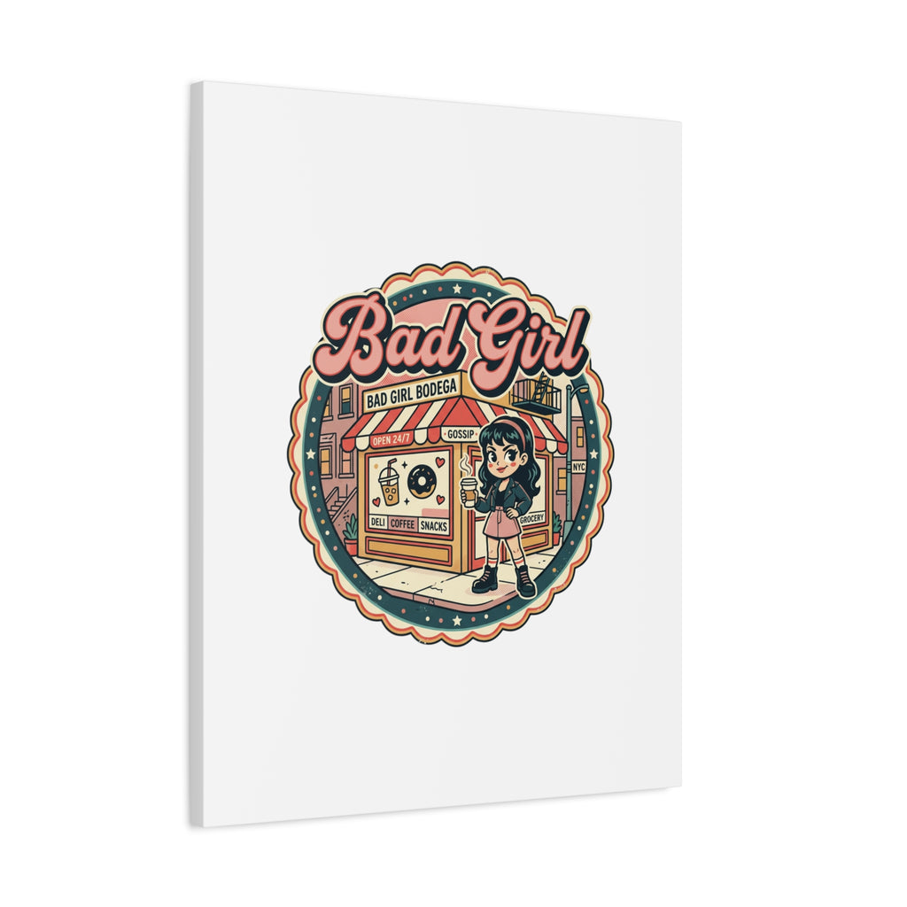 Bad Girl Bodega Canvas Print | Bodega, NYC, Y2K Corner Store Art