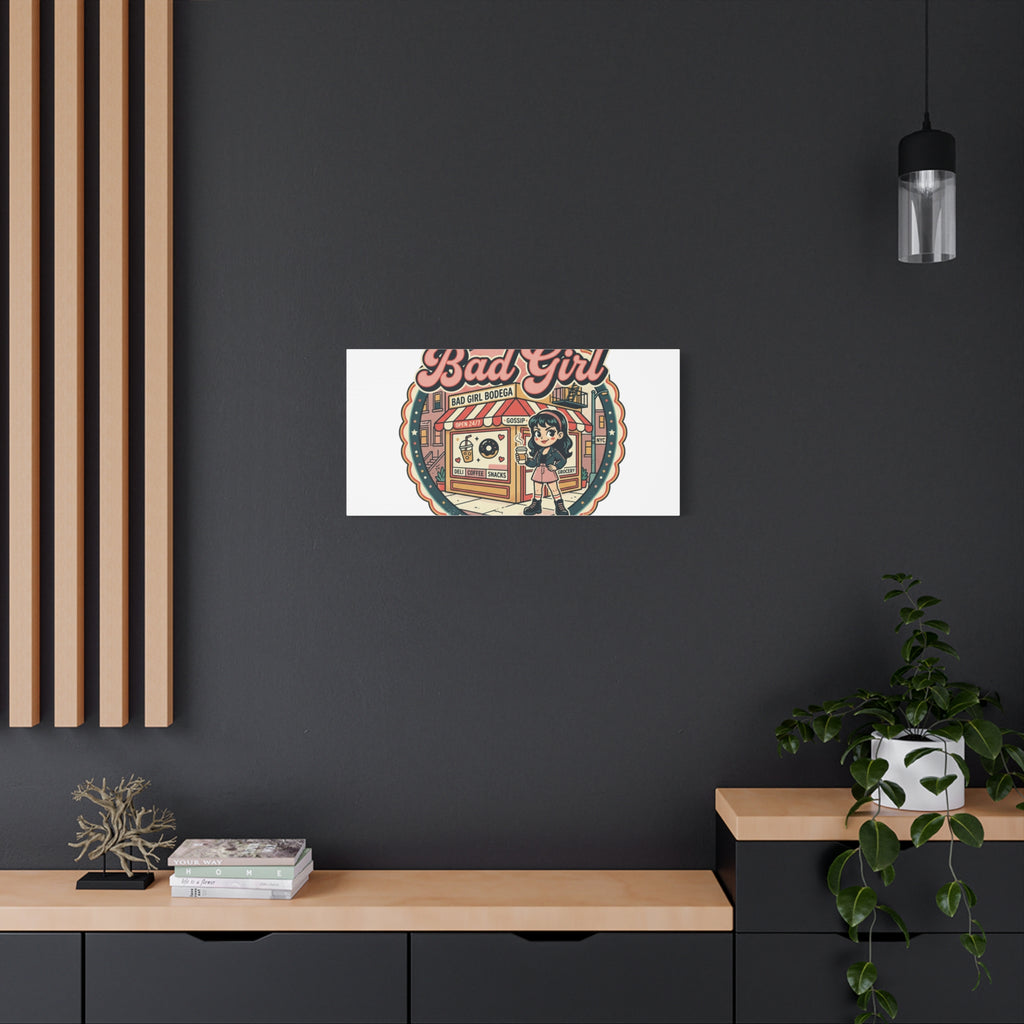 Bad Girl Bodega Canvas Print | Bodega, NYC, Y2K Corner Store Art