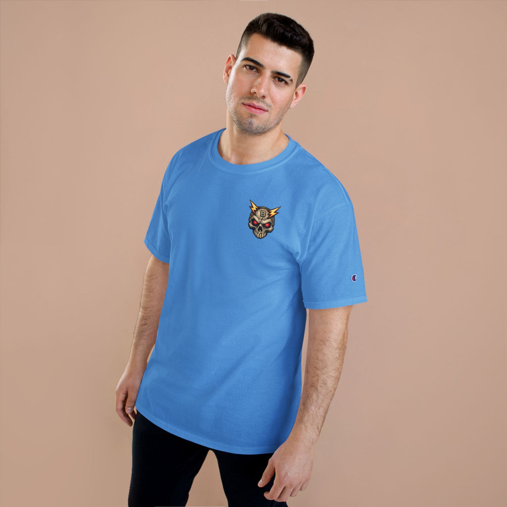 Champion T-Shirt — "I’ll Let You Know When It’s Clear" Gamer Skull Back Print