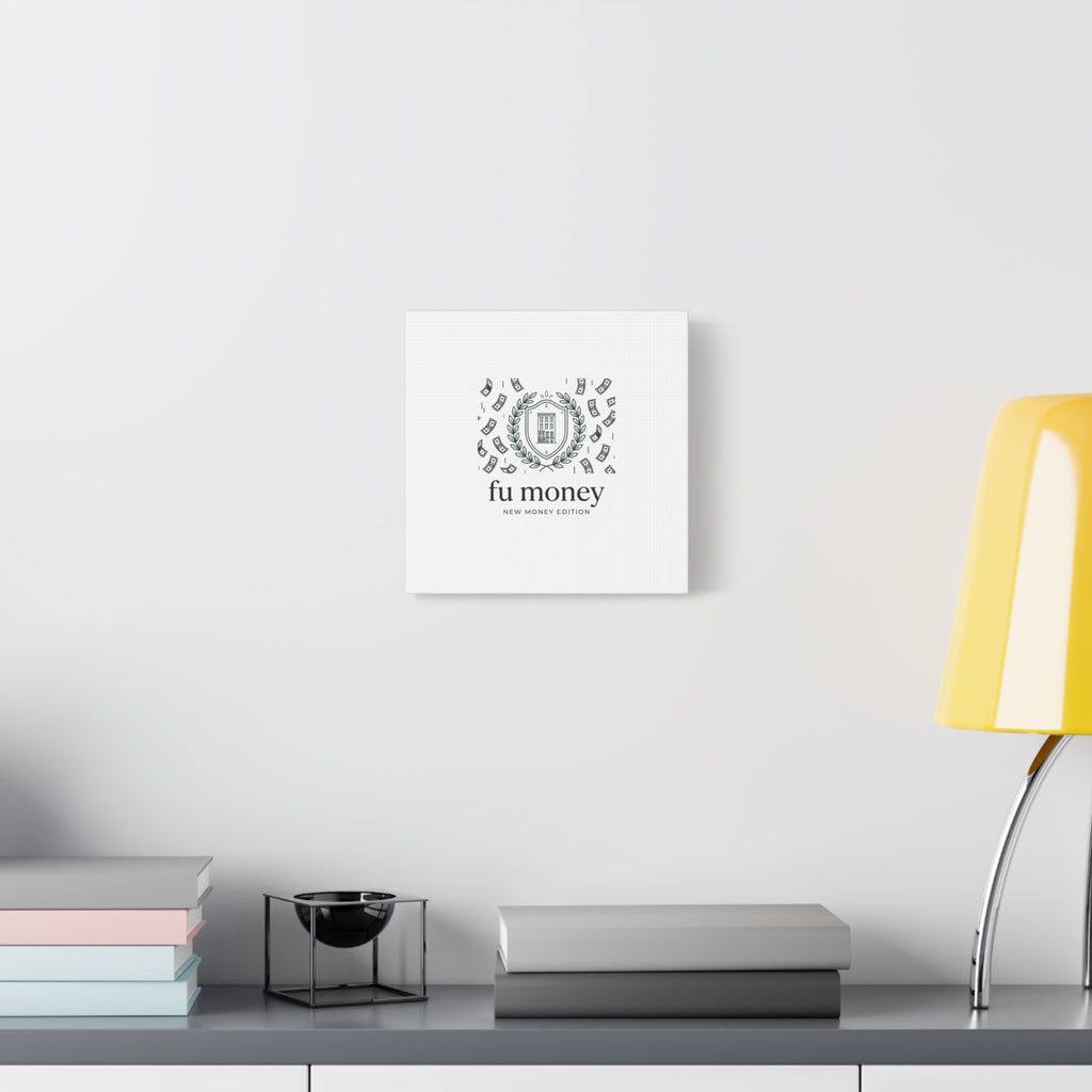 fu money Canvas |New Money Minimalist, Quiet Luxury, Serif Monochrome