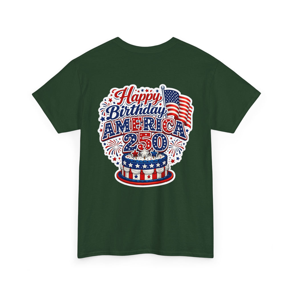 American Flag Hot Air Balloon Tee — "Happy Birthday America 250" Patriotic T-Shirt