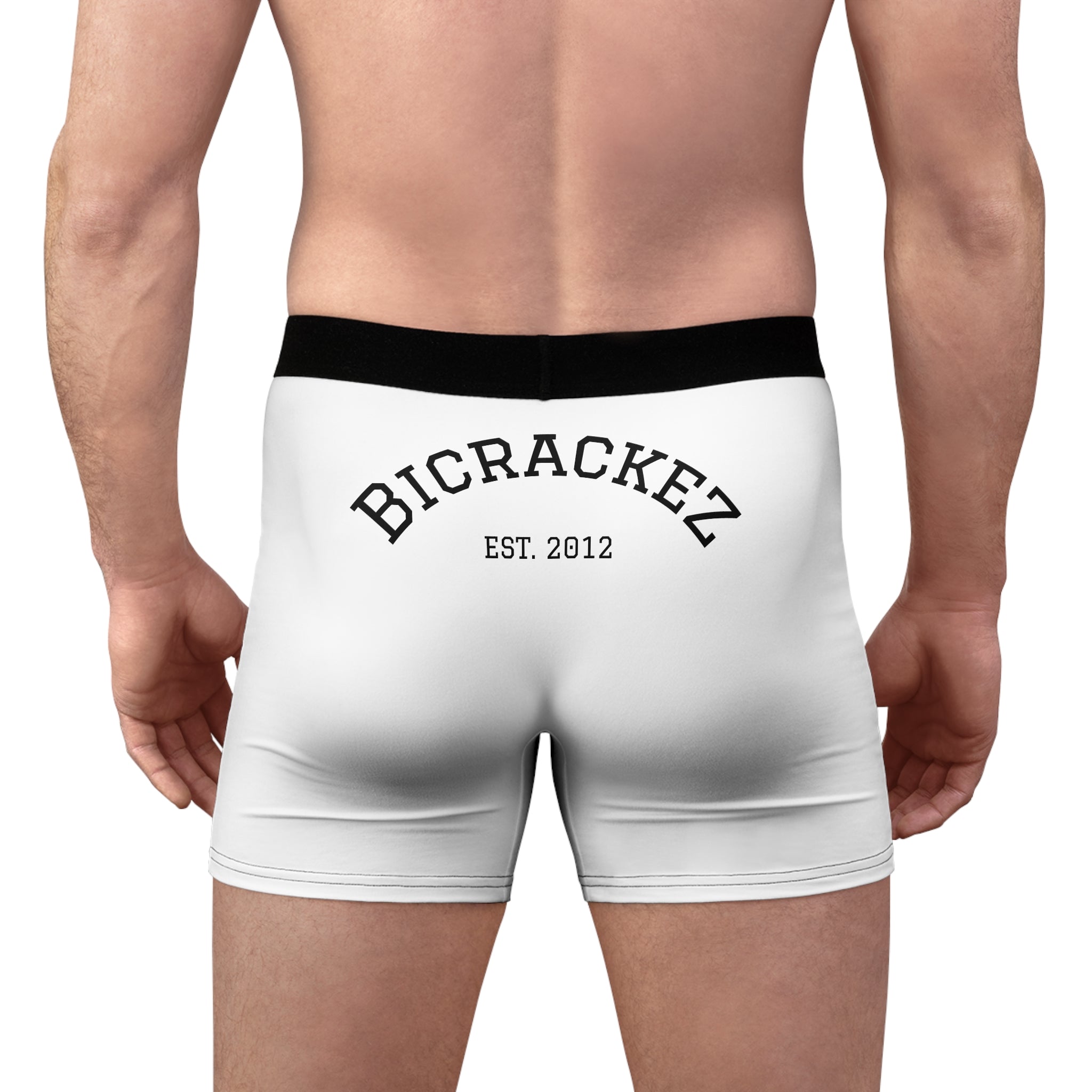 Bicrackez Men's Boxer Briefs — Minimal White AOP Underwear