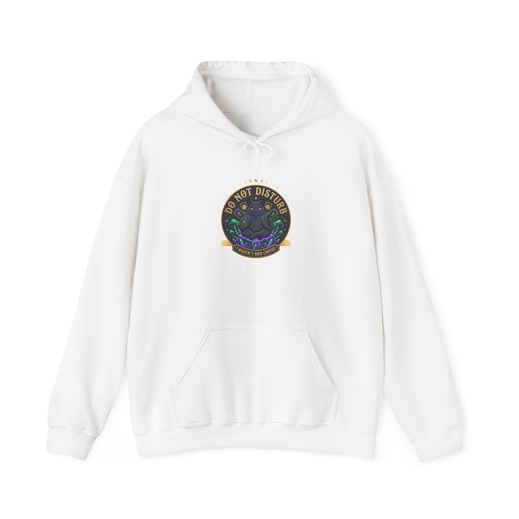 Not Disturbing Cat Crest Hoodie | witchy goblincore, celestial crystals