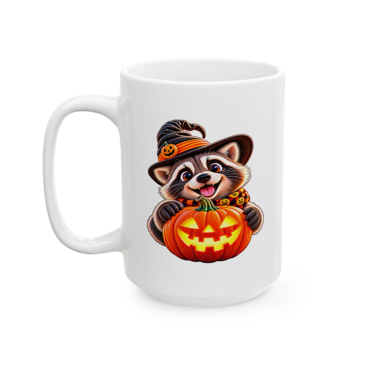 🎃 Halloween Raccoon Coffee Ceramic Mug (11oz, 15oz)