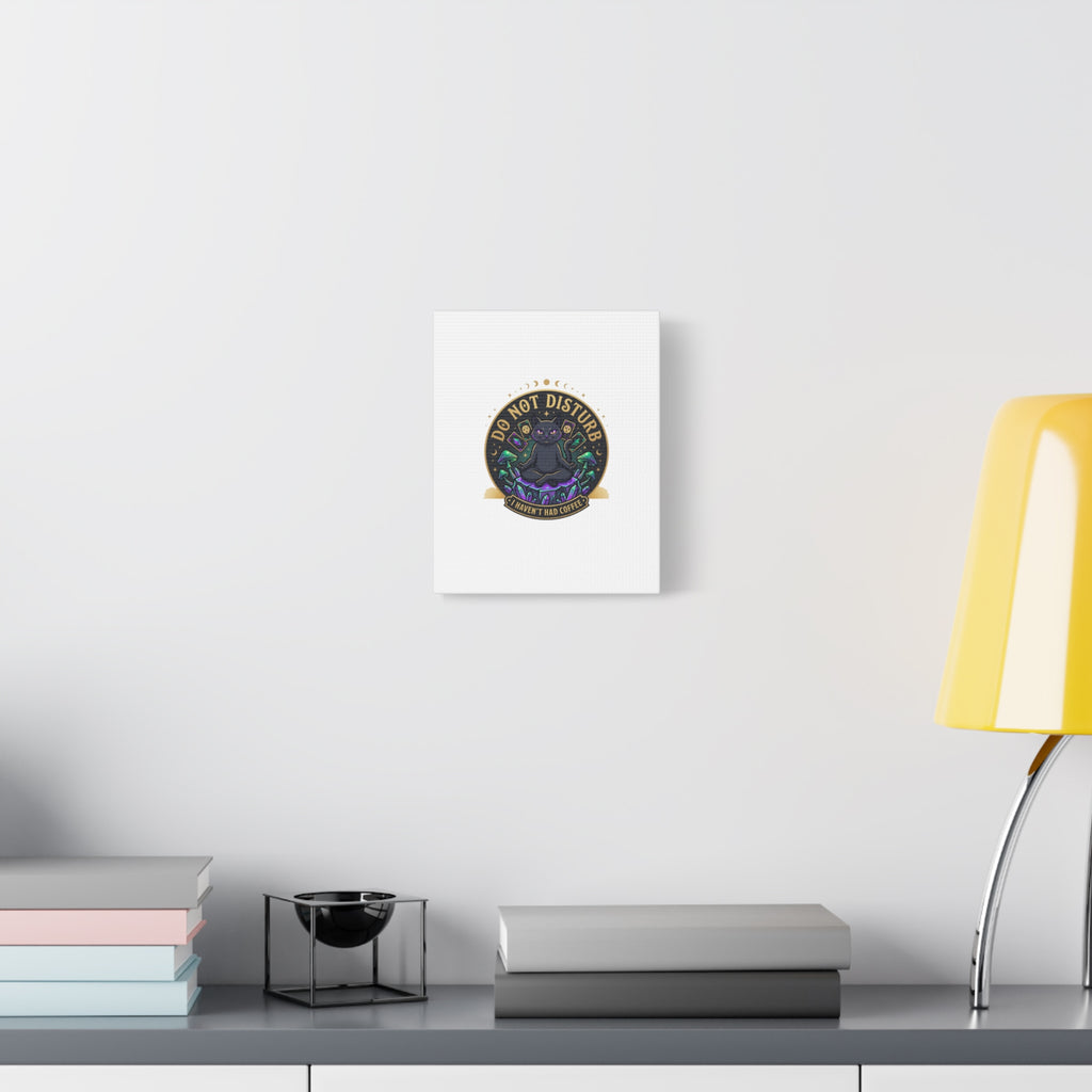 Do Not Disturb Cat Meditation Matte Canvas | witchy, goblincore