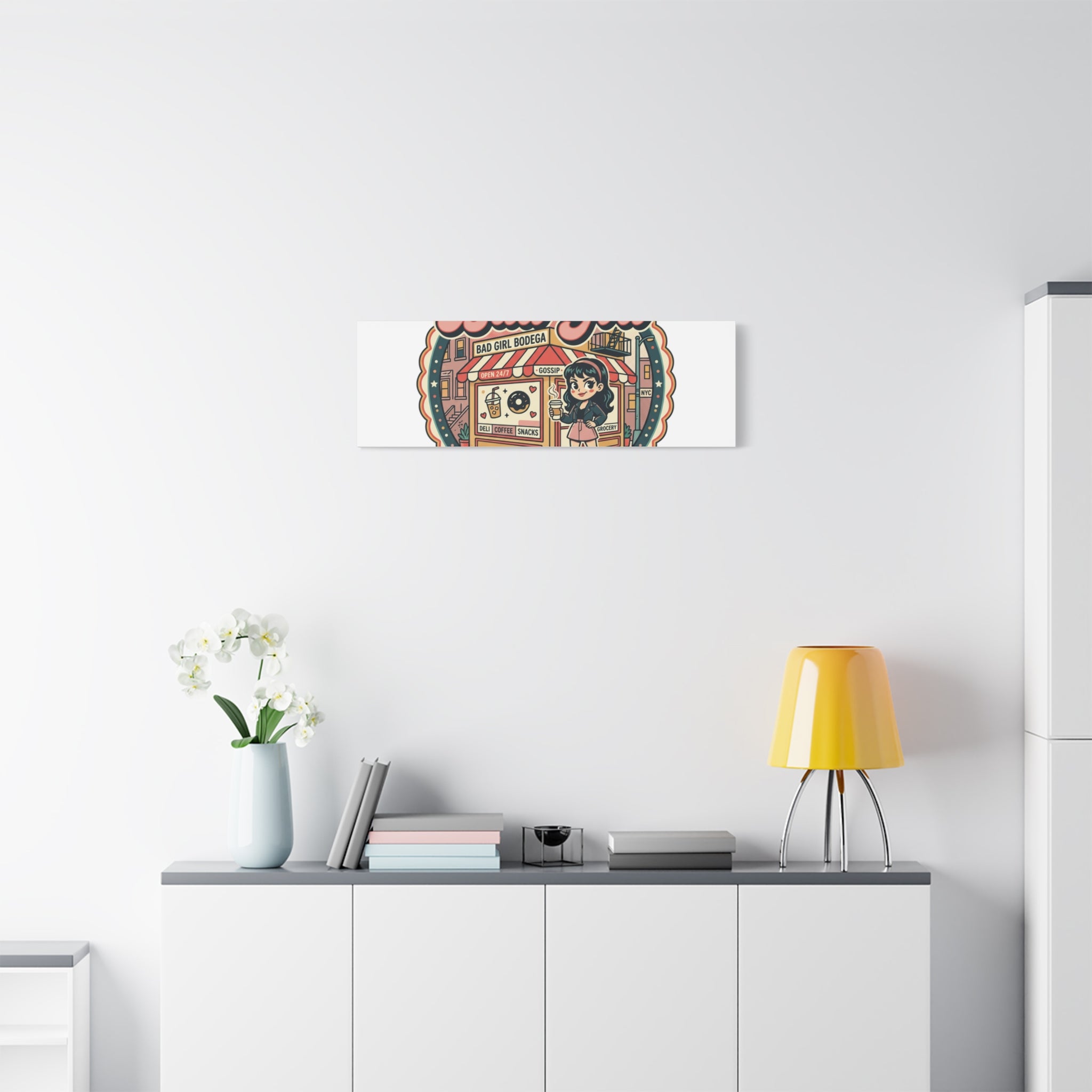 Bad Girl Bodega Canvas Print | Bodega, NYC, Y2K Corner Store Art
