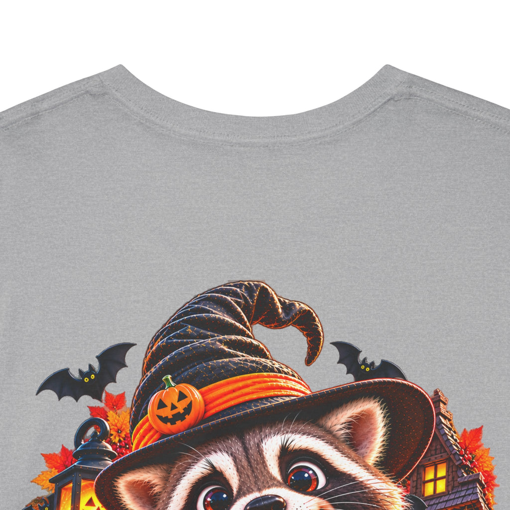 Halloween Raccoon Tee — Cute Jack-o'-Lantern "Happy Halloween" Shirt