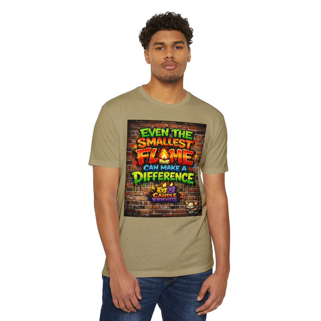 Inspirational Tee: "Even the Smallest Flame Can Make a Difference" Graphic T-Shirt