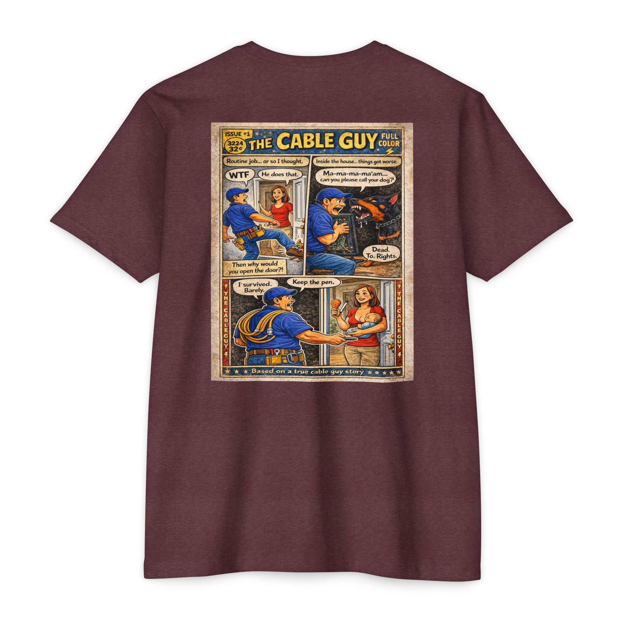Cable Guy Comic T-Shirt — Funny Retro Pop Art Tee