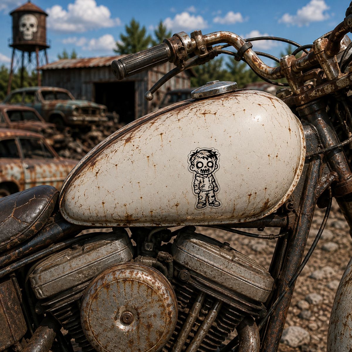 Zombie Son Die-Cut Outdoor Sticker — Transparent Weatherproof Vinyl